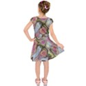 Retro Background Colorful Hippie Kids  Short Sleeve Dress View2