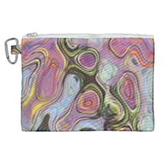 Retro Background Colorful Hippie Canvas Cosmetic Bag (xl) by Sapixe