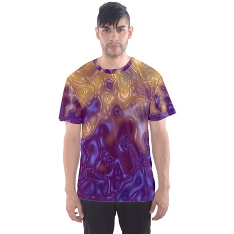 Fractal Rendering Background Men s Sports Mesh Tee by Sapixe