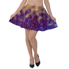 Fractal Rendering Background Velvet Skater Skirt by Sapixe