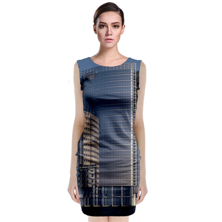 Skyscraper Skyscrapers Building Classic Sleeveless Midi Dress