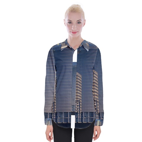 Skyscraper Skyscrapers Building Womens Long Sleeve Shirt by Sapixe