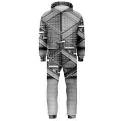 Architecture Stairs Steel Abstract Hooded Jumpsuit (men) 