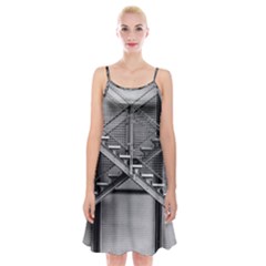 Architecture Stairs Steel Abstract Spaghetti Strap Velvet Dress by Sapixe