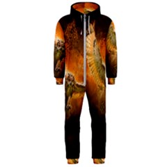 Art Creative Graphic Arts Owl Hooded Jumpsuit (men)  by Sapixe