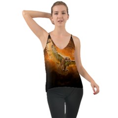 Art Creative Graphic Arts Owl Cami by Sapixe