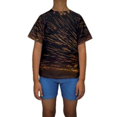 Metalworking Iron Radio Weld Metal Kids  Short Sleeve Swimwear by Sapixe