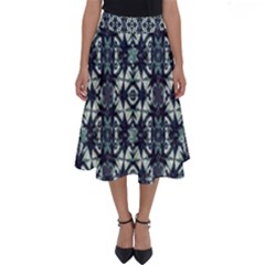 Intersecting Geometric Design Perfect Length Midi Skirt by dflcprints