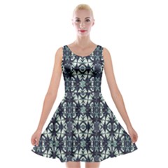 Intersecting Geometric Design Velvet Skater Dresses by dflcprints