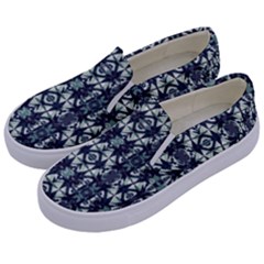 Intersecting Geometric Design Kids  Canvas Slip Ons by dflcprints