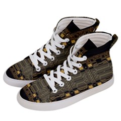 Board Digitization Circuits Men s Hi-top Skate Sneakers by Sapixe