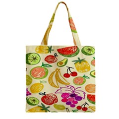 Seamless Pattern Desktop Decoration Zipper Grocery Tote Bag by Sapixe