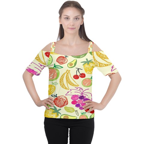 Seamless Pattern Desktop Decoration Cutout Shoulder Tee by Sapixe