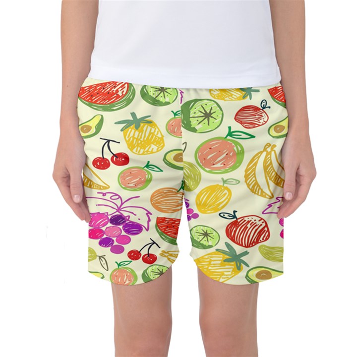 Seamless Pattern Desktop Decoration Women s Basketball Shorts