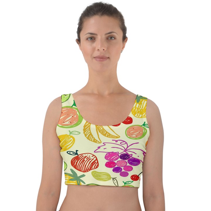 Seamless Pattern Desktop Decoration Velvet Crop Top