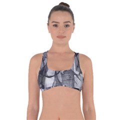 Abstract Black And White Background Got No Strings Sports Bra by Sapixe