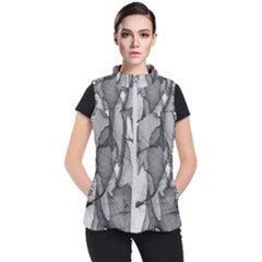 Abstract Black And White Background Women s Puffer Vest by Sapixe