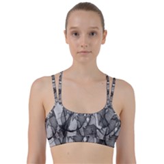 Abstract Black And White Background Line Them Up Sports Bra by Sapixe