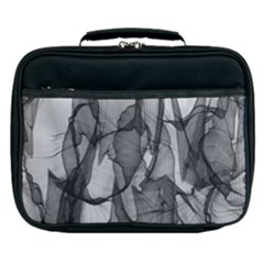 Abstract Black And White Background Lunch Bag by Sapixe