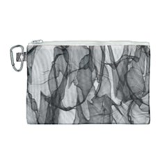 Abstract Black And White Background Canvas Cosmetic Bag (large) by Sapixe