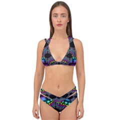 Fractal Art Artwork Digital Art Double Strap Halter Bikini Set