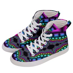 Fractal Art Artwork Digital Art Men s Hi-top Skate Sneakers by Sapixe