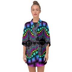 Fractal Art Artwork Digital Art Half Sleeve Chiffon Kimono by Sapixe