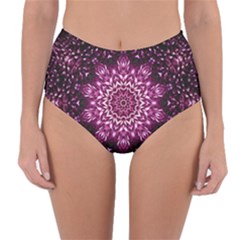 Background Abstract Texture Pattern Reversible High-waist Bikini Bottoms by Sapixe