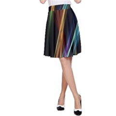 Lines Rays Background Light A-line Skirt by Sapixe