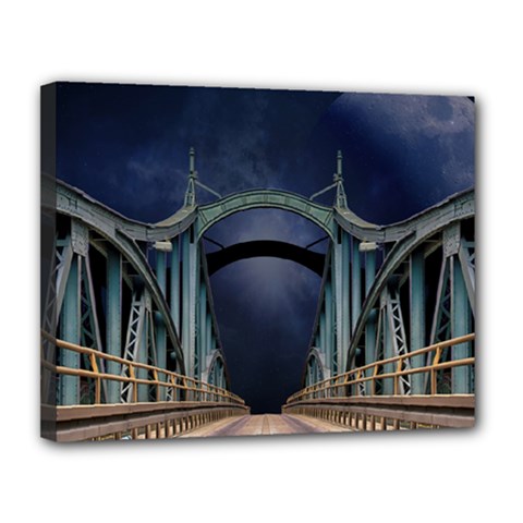 Bridge Mars Space Planet Canvas 14  X 11  by Sapixe