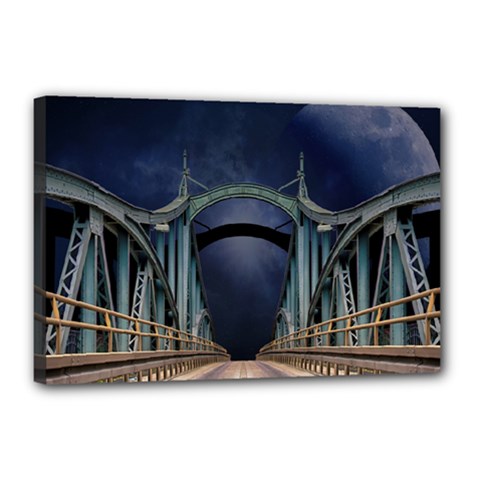 Bridge Mars Space Planet Canvas 18  X 12  by Sapixe