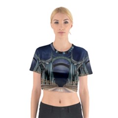 Bridge Mars Space Planet Cotton Crop Top by Sapixe