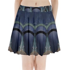 Bridge Mars Space Planet Pleated Mini Skirt by Sapixe