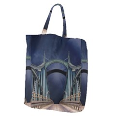 Bridge Mars Space Planet Giant Grocery Zipper Tote by Sapixe