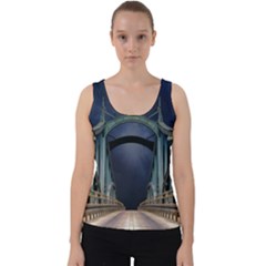 Bridge Mars Space Planet Velvet Tank Top by Sapixe