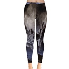 Mountains Moon Earth Space Inside Out Leggings