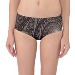 Abstract Pattern Graphics Mid-waist Bikini Bottoms by Sapixe