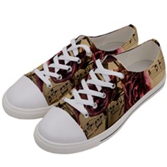 Sheet Music Manuscript Old Time Women s Low Top Canvas Sneakers by Sapixe