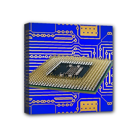 Processor Cpu Board Circuits Mini Canvas 4  X 4  by Sapixe