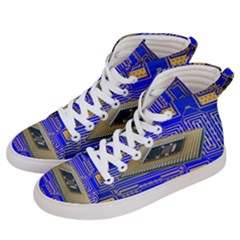 Processor Cpu Board Circuits Women s Hi-top Skate Sneakers by Sapixe