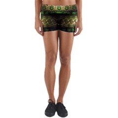 Fractal Art Digital Art Yoga Shorts by Sapixe