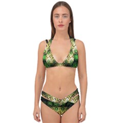 Fractal Art Digital Art Double Strap Halter Bikini Set