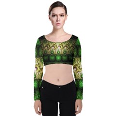 Fractal Art Digital Art Velvet Crop Top