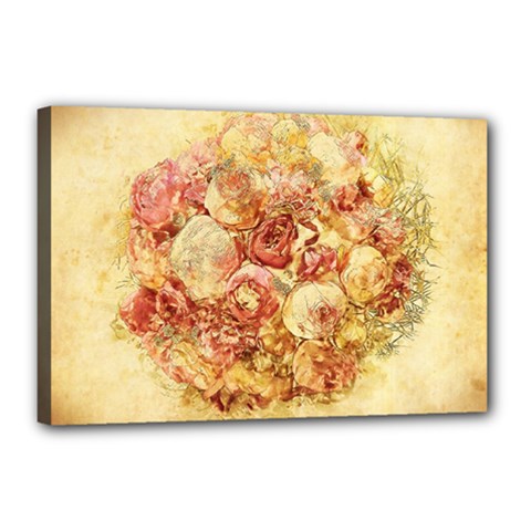 Vintage Digital Graphics Flower Canvas 18  X 12  by Sapixe