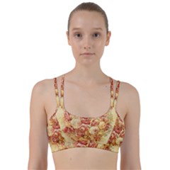 Vintage Digital Graphics Flower Line Them Up Sports Bra by Sapixe