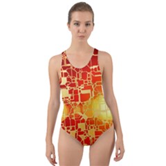 Board Conductors Circuits Cut-out Back One Piece Swimsuit by Sapixe