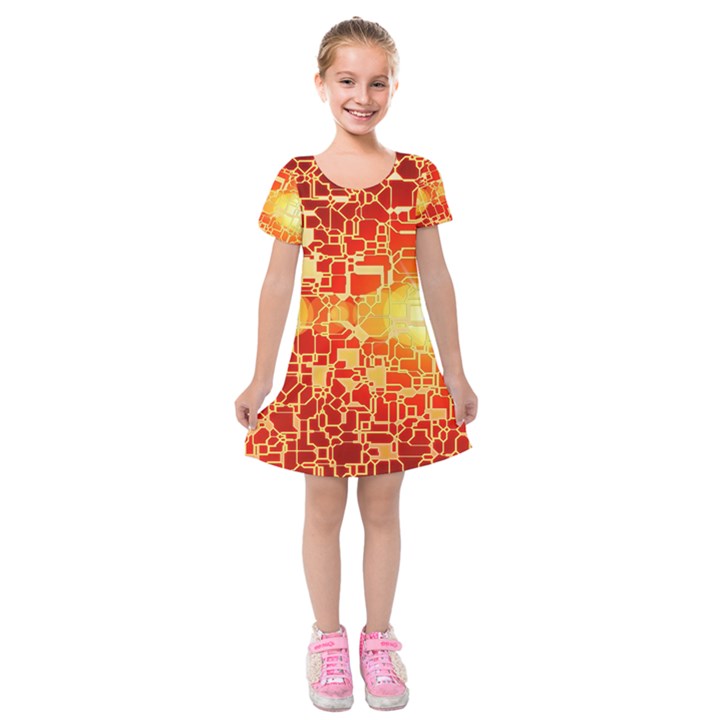 Board Conductors Circuits Kids  Short Sleeve Velvet Dress