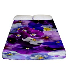 Graphic Background Pansy Easter Fitted Sheet (california King Size) by Sapixe