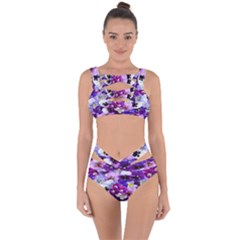 Graphic Background Pansy Easter Bandaged Up Bikini Set  by Sapixe