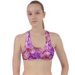 Flowers Blossom Bloom Nature Color Criss Cross Racerback Sports Bra